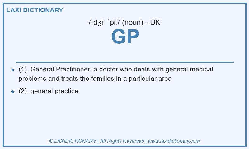 Definition GP in British English
