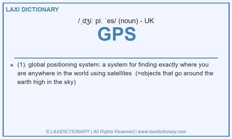 Definition GPS in British English
