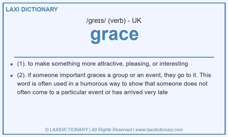 Definition grace in British English