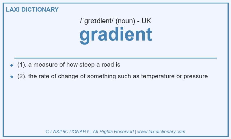 Definition gradient in British English