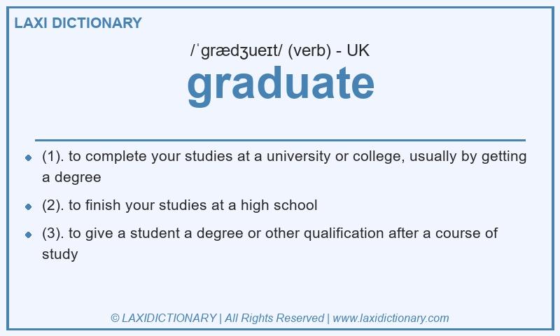 Definition graduate in British English