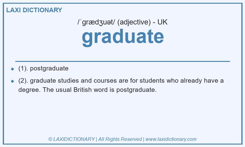 Definition graduate in British English