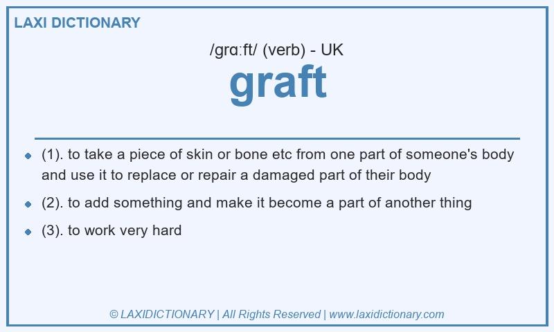 Definition graft in British English