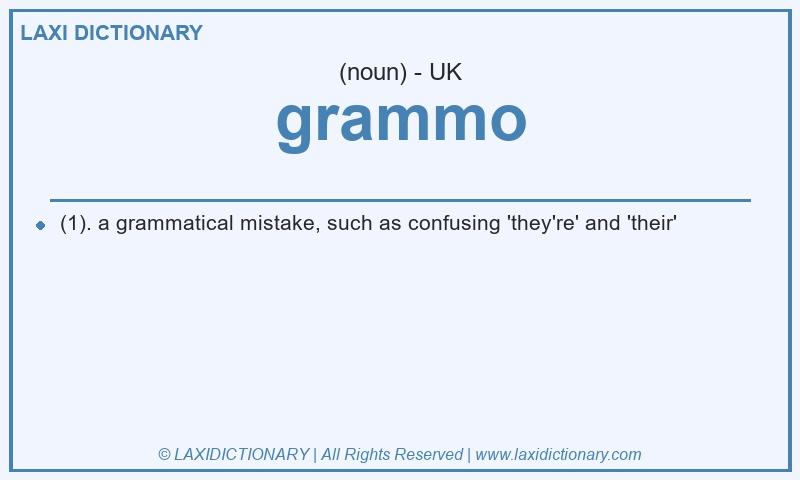 Definition grammo in British English