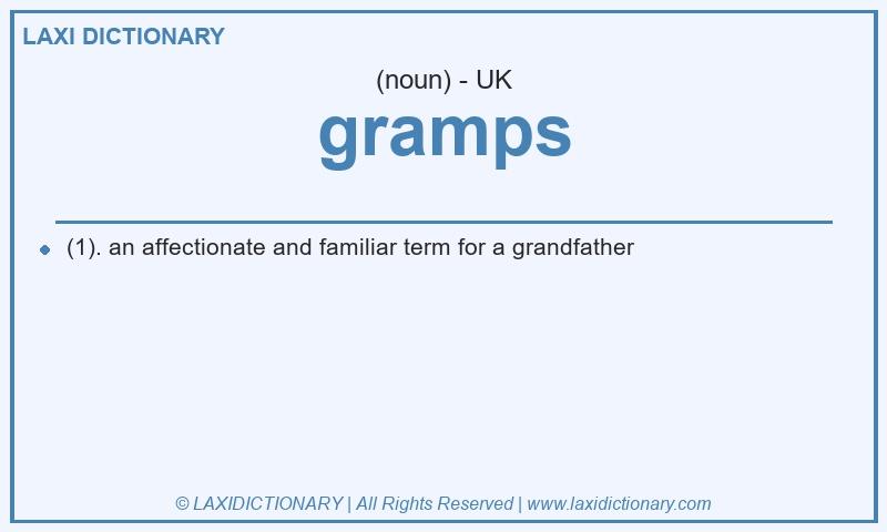 Definition gramps in British English