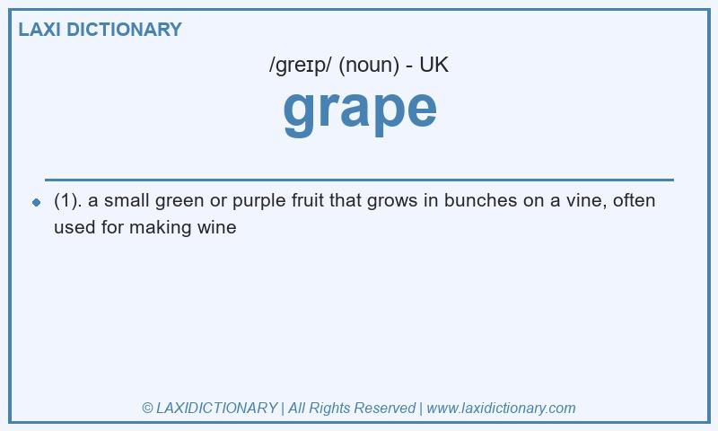 Definition grape in British English