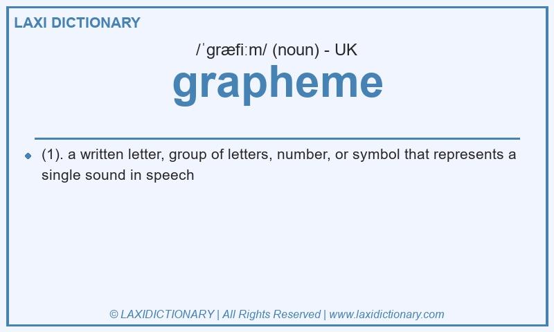 Definition grapheme in British English