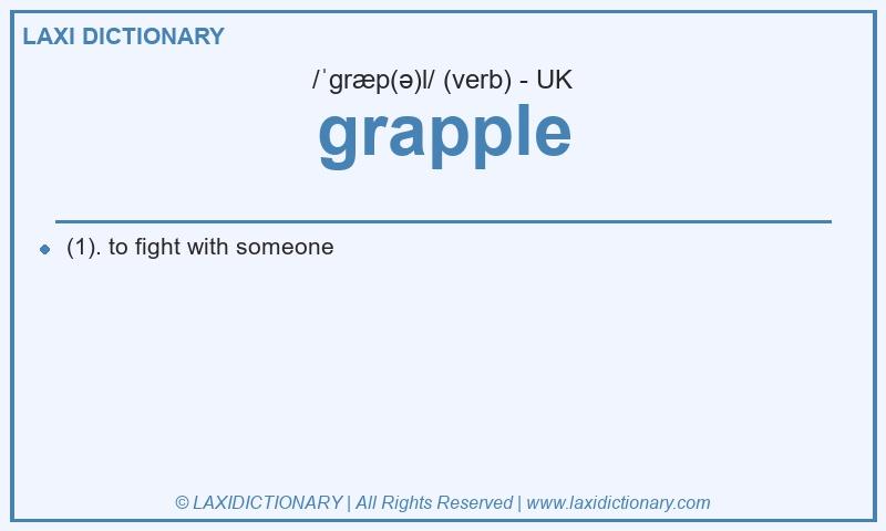 Definition grapple in British English