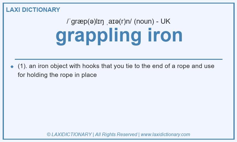 Definition grappling iron in British English