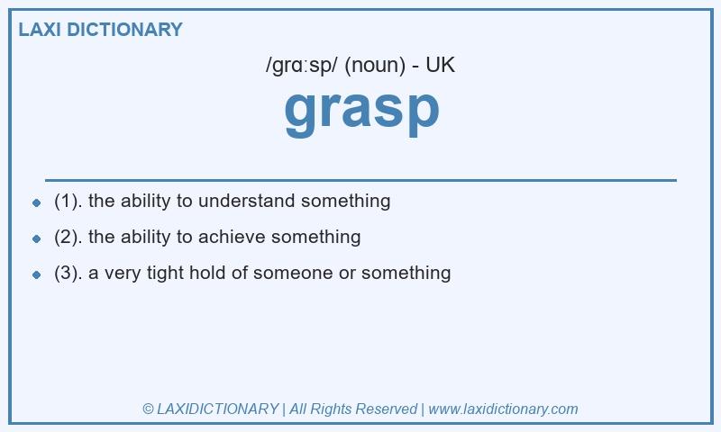 Definition grasp in British English
