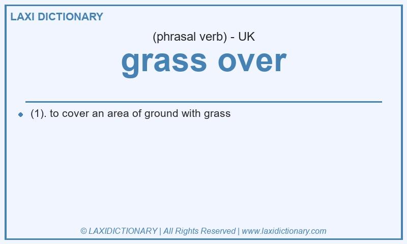Definition grass over in British English