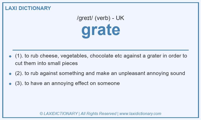 Definition grate in British English