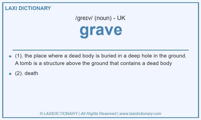 Definition grave in British English