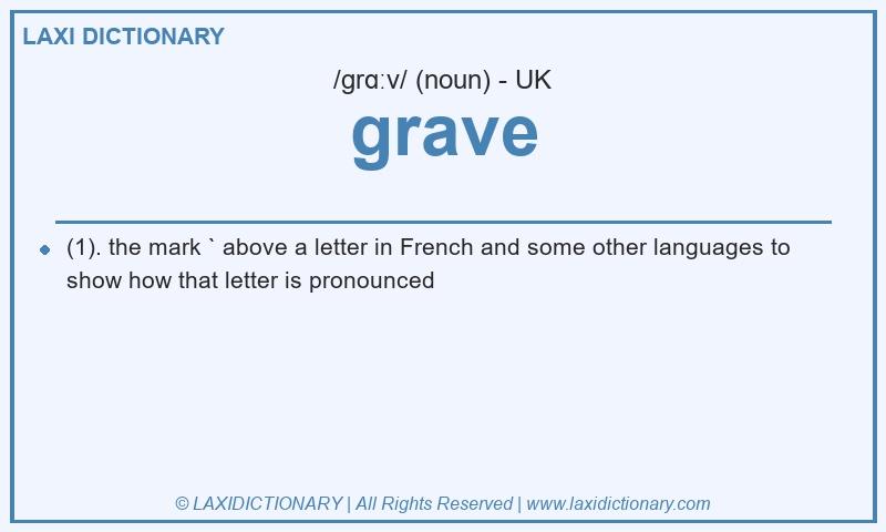 Definition grave in British English