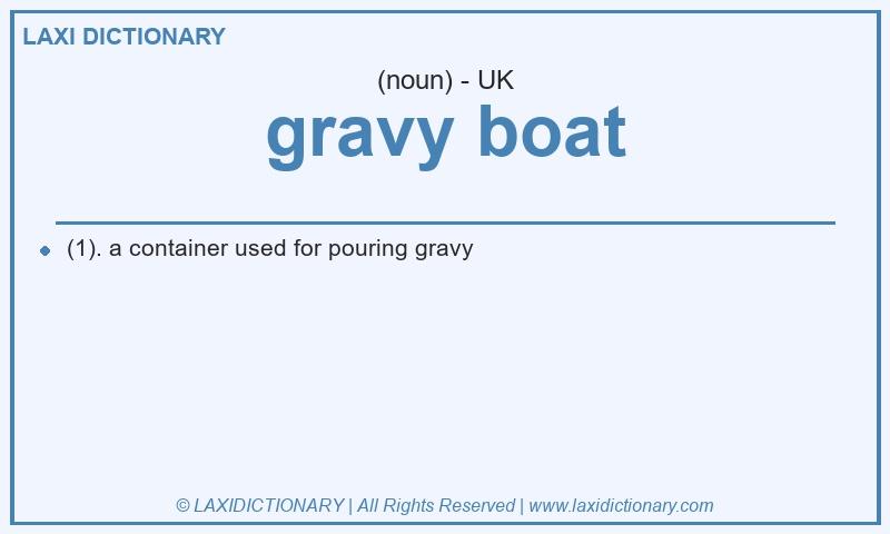Definition gravy boat in British English