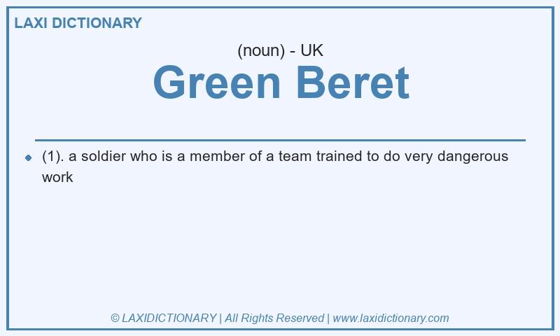 Definition Green Beret in British English
