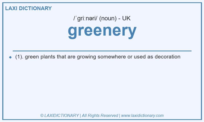 Definition greenery in British English