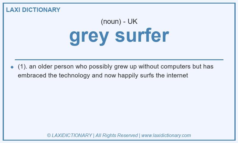 Definition grey surfer in British English