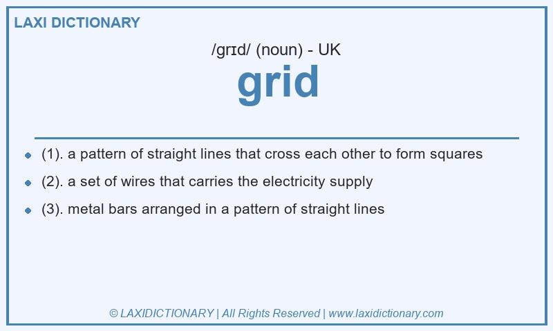 Definition grid in British English