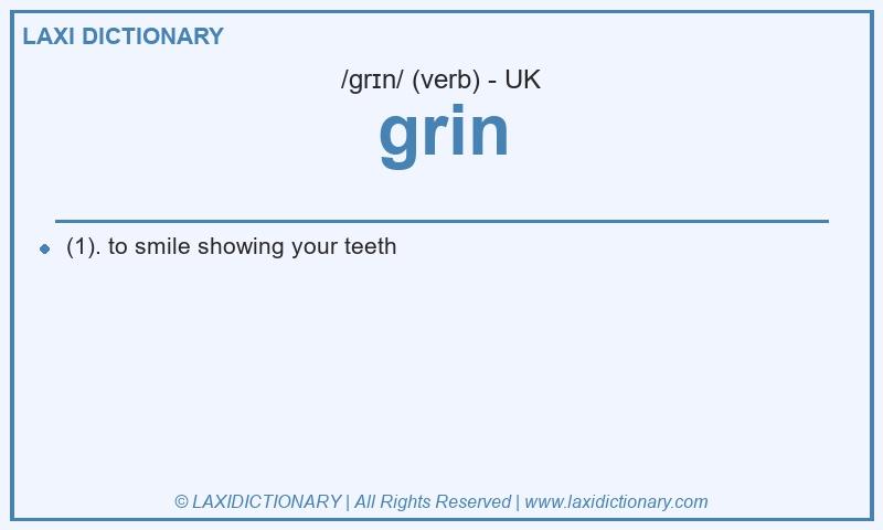 Definition grin in British English