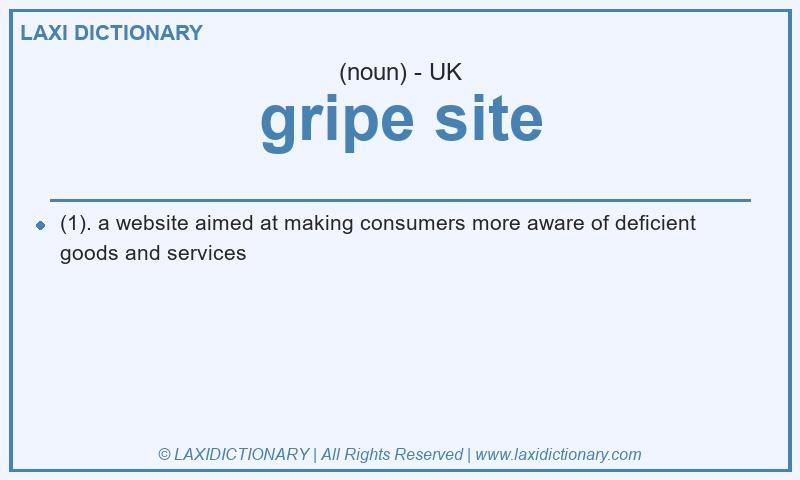 Definition gripe site in British English
