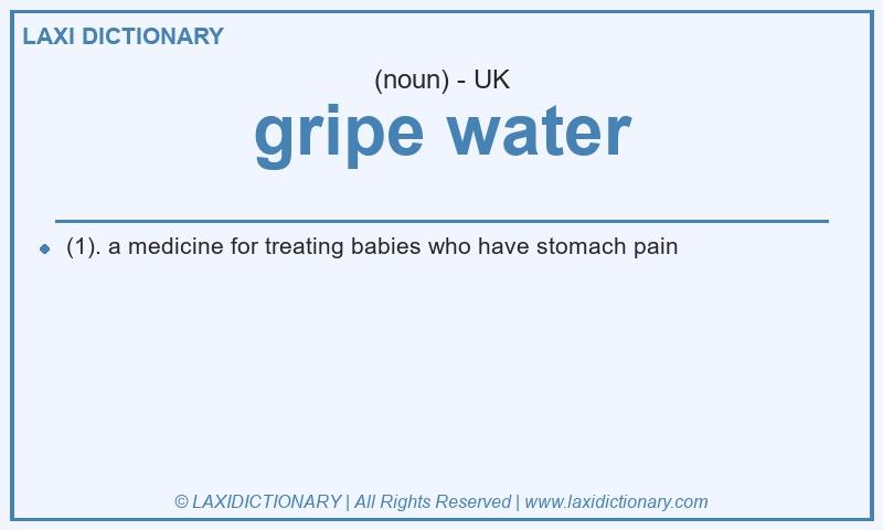 Definition gripe water in British English