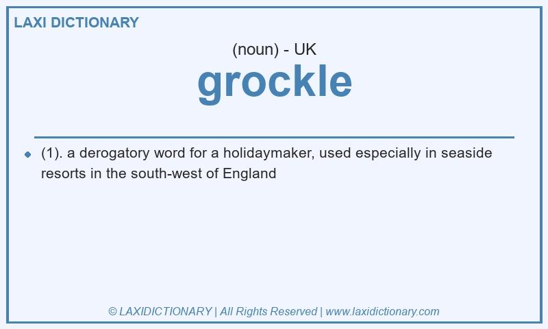 Definition grockle in British English