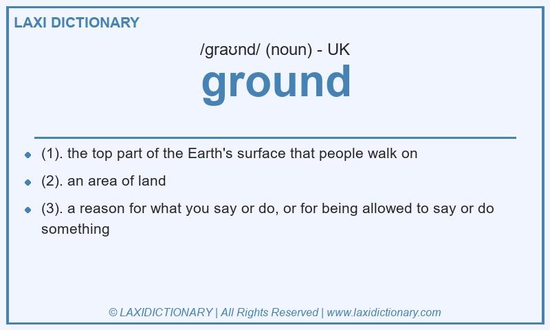 Definition ground in British English