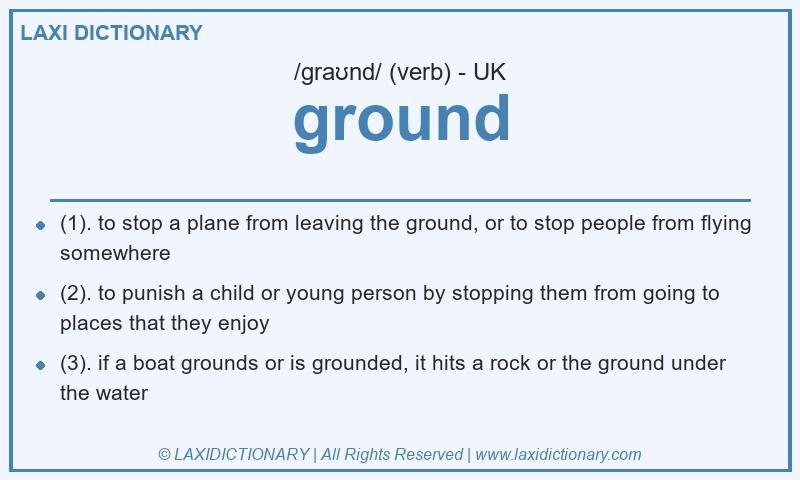 Definition ground in British English