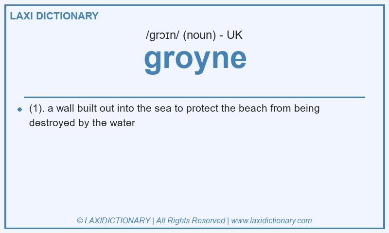 Definition groyne in British English