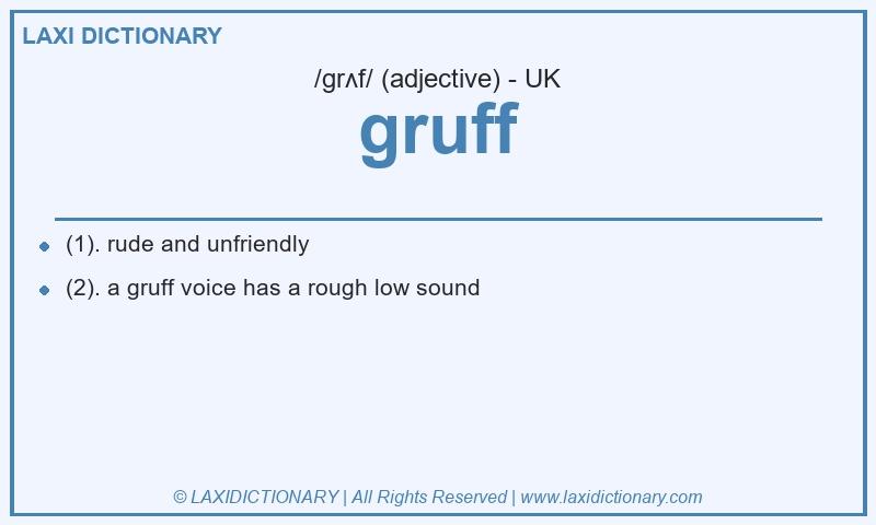Definition gruff in British English