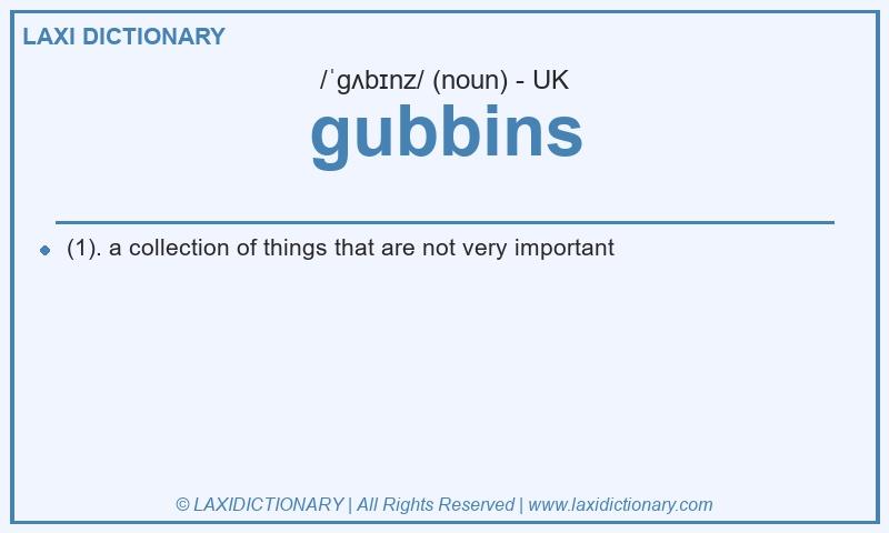 Definition gubbins in British English