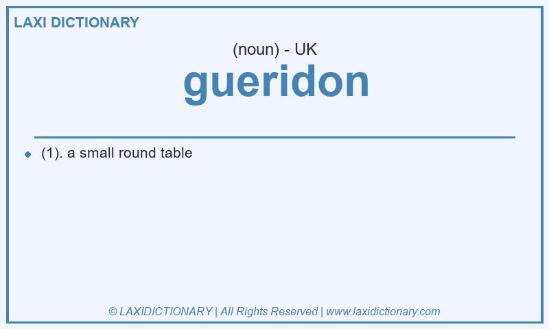 Definition gueridon in British English
