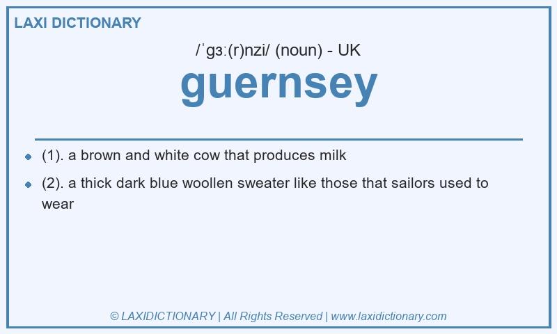 Definition guernsey in British English