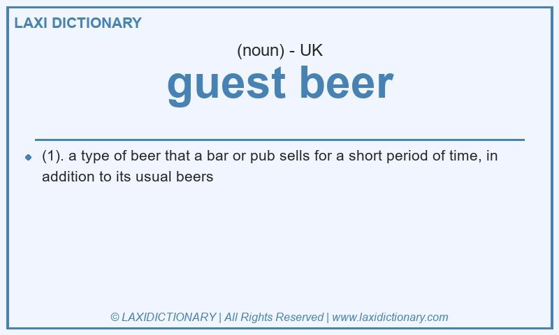 Definition guest beer in British English