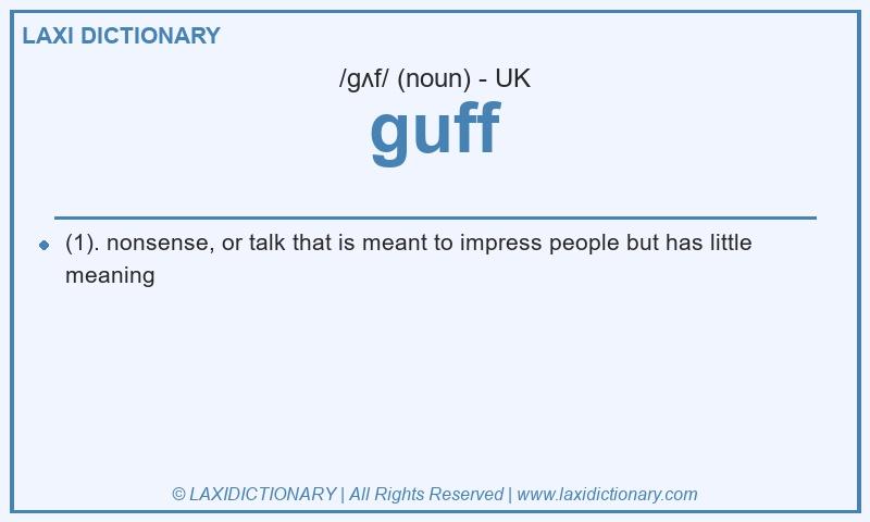 Definition guff in British English