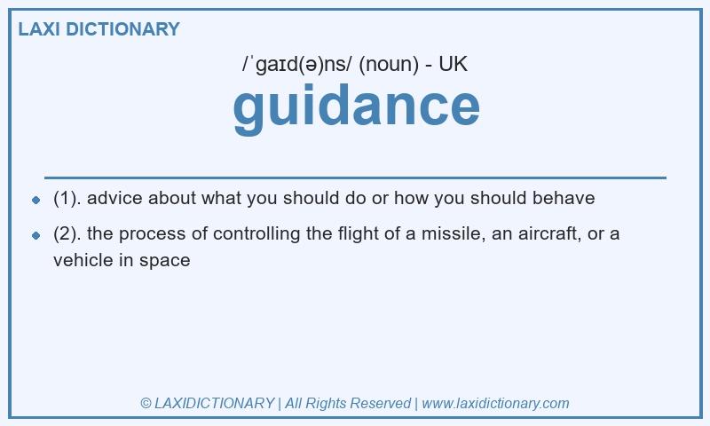 Definition guidance in British English