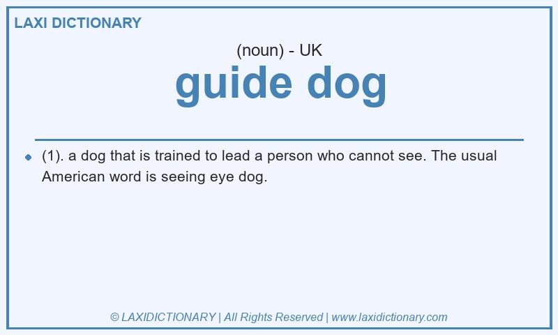 Definition guide dog in British English
