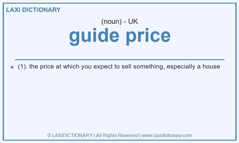 Definition guide price in British English