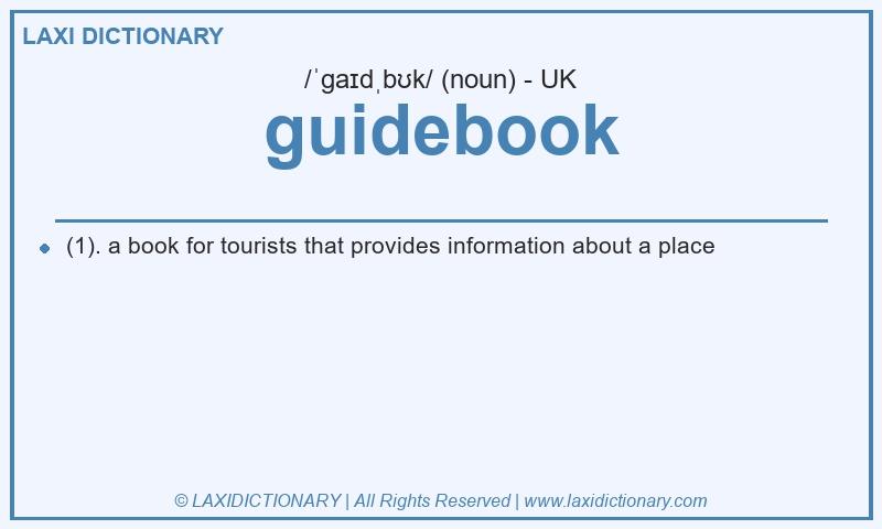 Definition guidebook in British English