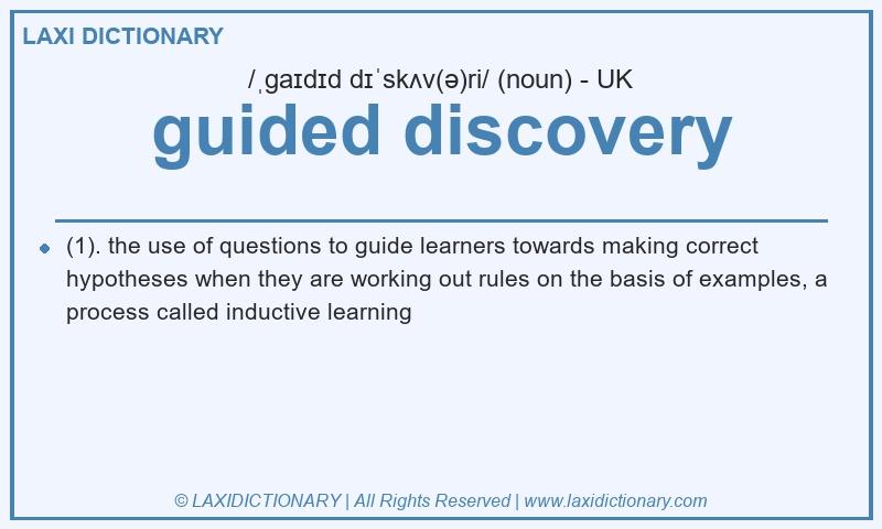 Definition guided discovery in British English