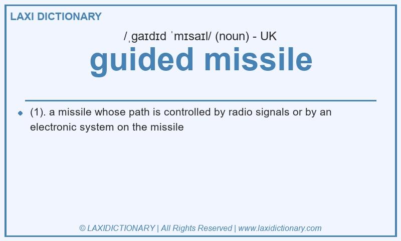 Definition guided missile in British English