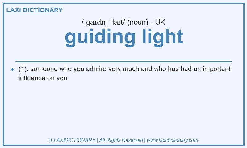 Definition guiding light in British English