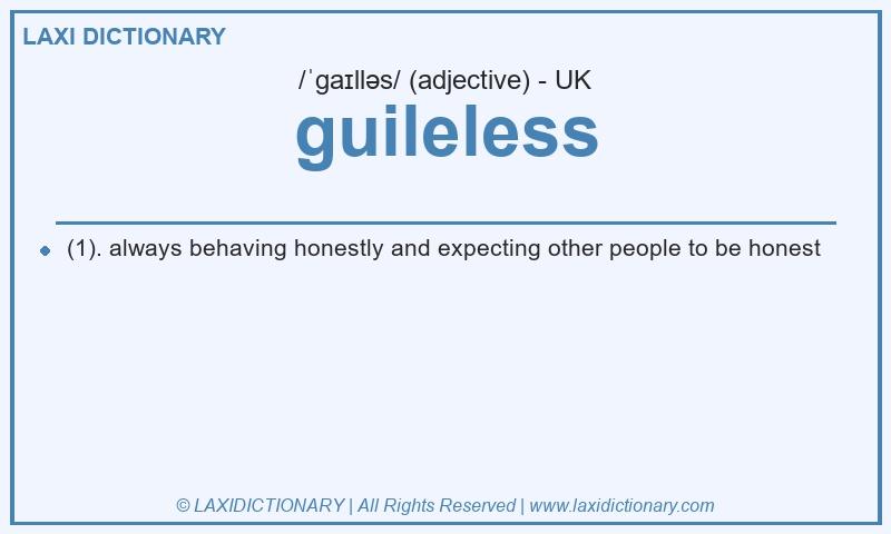 Definition guileless in British English