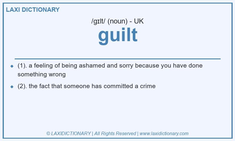 Definition guilt in British English