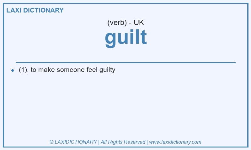 Definition guilt in British English