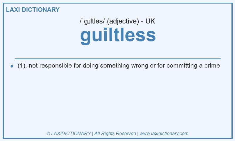 Definition guiltless in British English