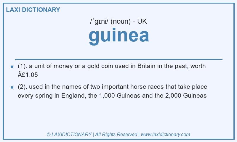 Definition guinea in British English