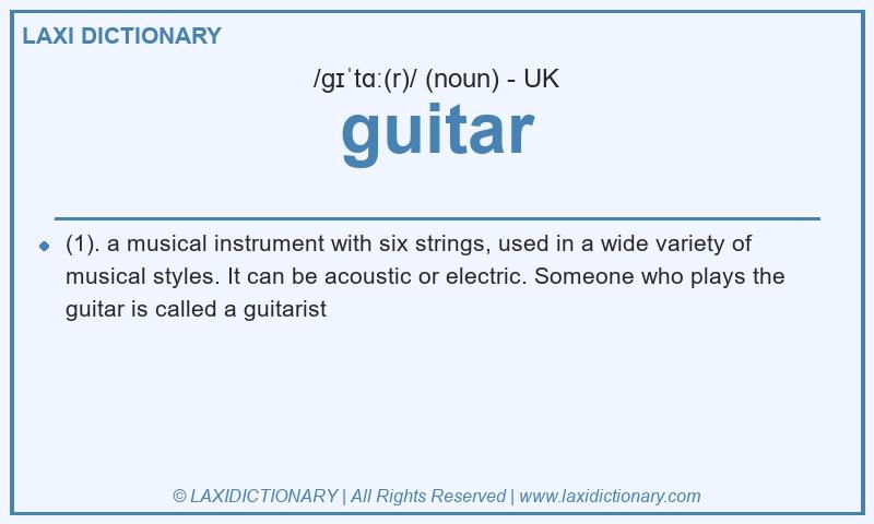 Definition guitar in British English