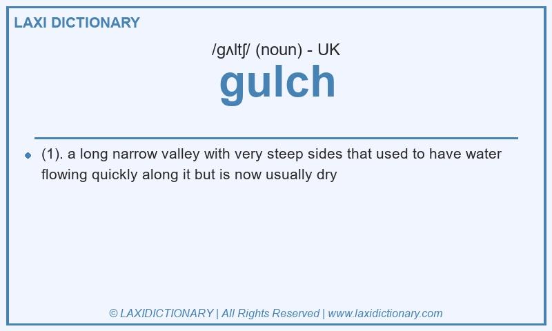 Definition gulch in British English